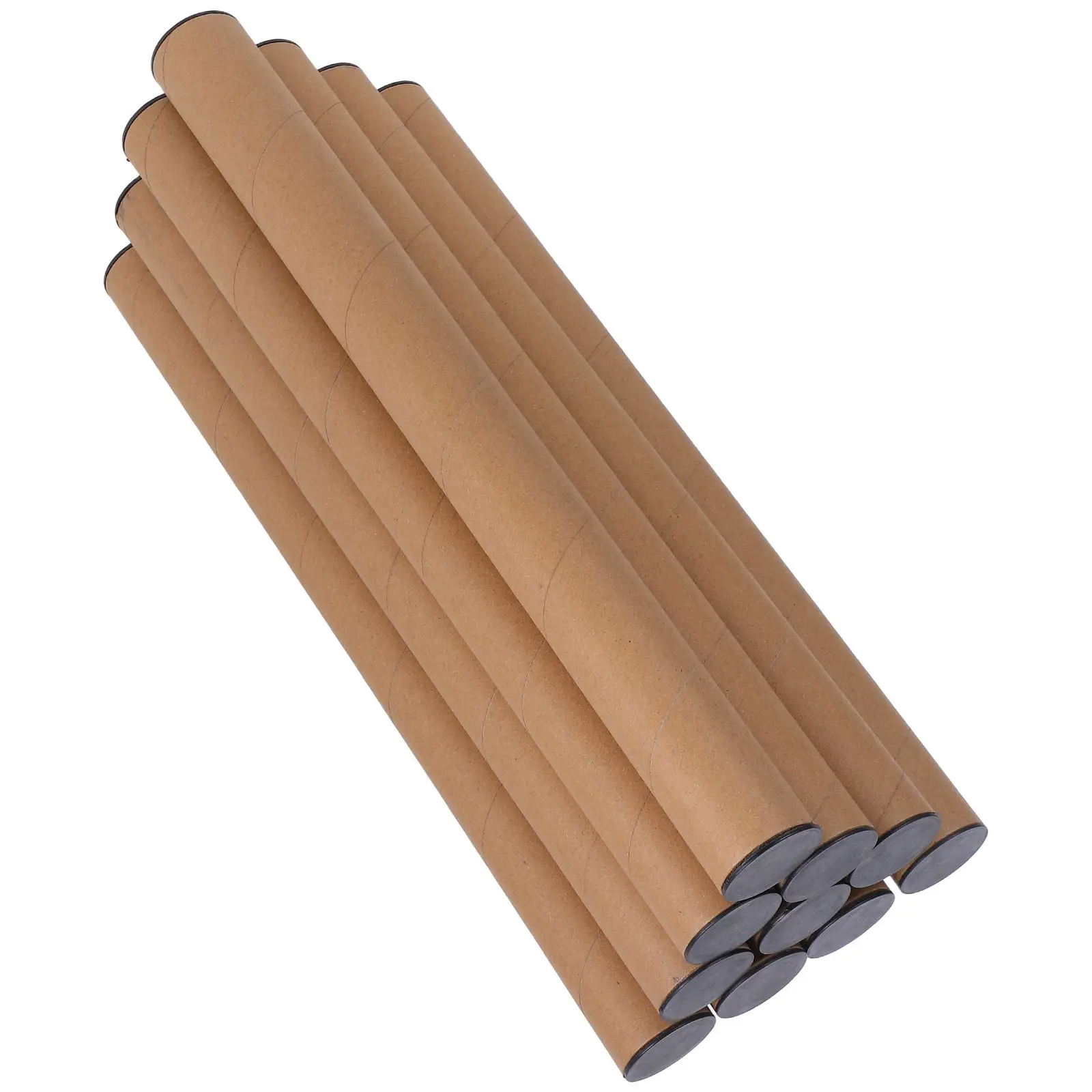 10 Pcs Mail Shipping Paper Tube Poster Storage Container Plastic Cardboard Cylinder