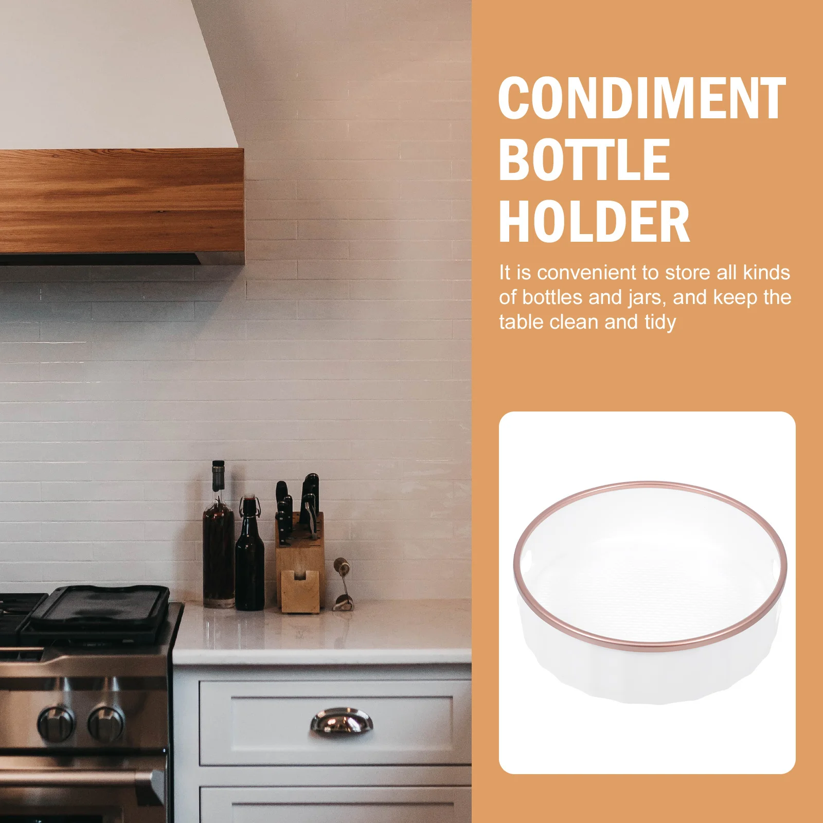 

Rotating Seasoning Shelf ABS Plastic Bottle Storage Rack Multifunctional Condiment Organizer for Kitchen Condiment Bottle Holder