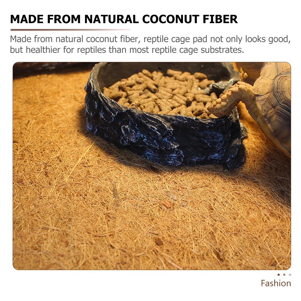 Tortoise Bedding Insulation Mat Material Coconut Fiber for Lizards Substrate Reptile Heat Pad