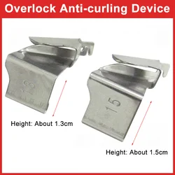 Sewing Machine Cloth Presser Foot Parts for 747 Serger Accessories Metal Edge Overlock Anti-Curling Device Tool