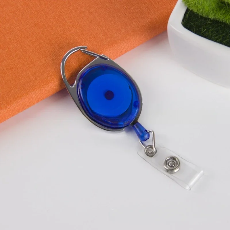 1Pc Plastic AntiLost Keychain Retractable Keychain ID Card Holder Keyring Key Chain Badge Reel Credential Holder Multifunctional