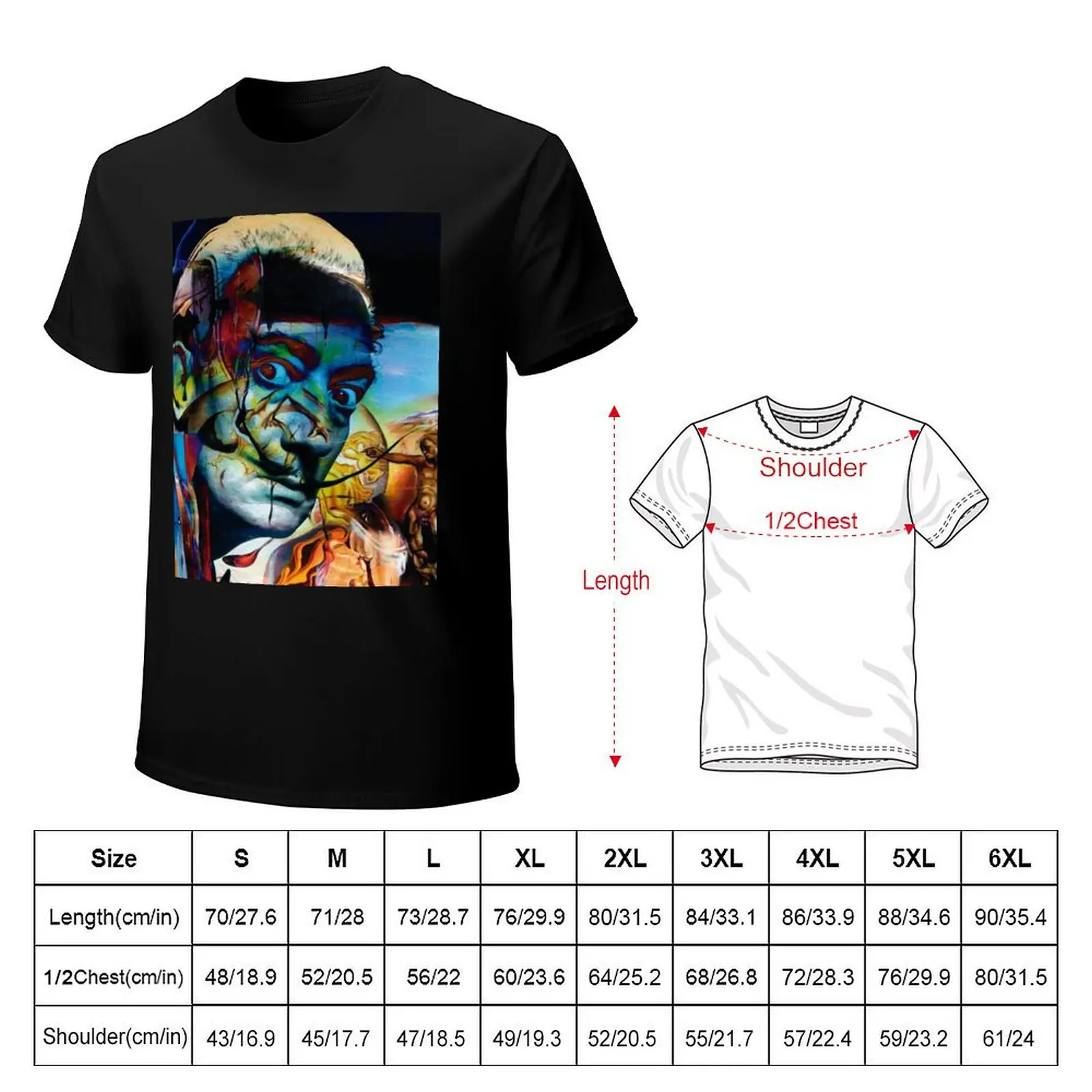 Salvador Dalí - Light of Genius T-Shirt plus sizes anime stuff t shirts for men cotton