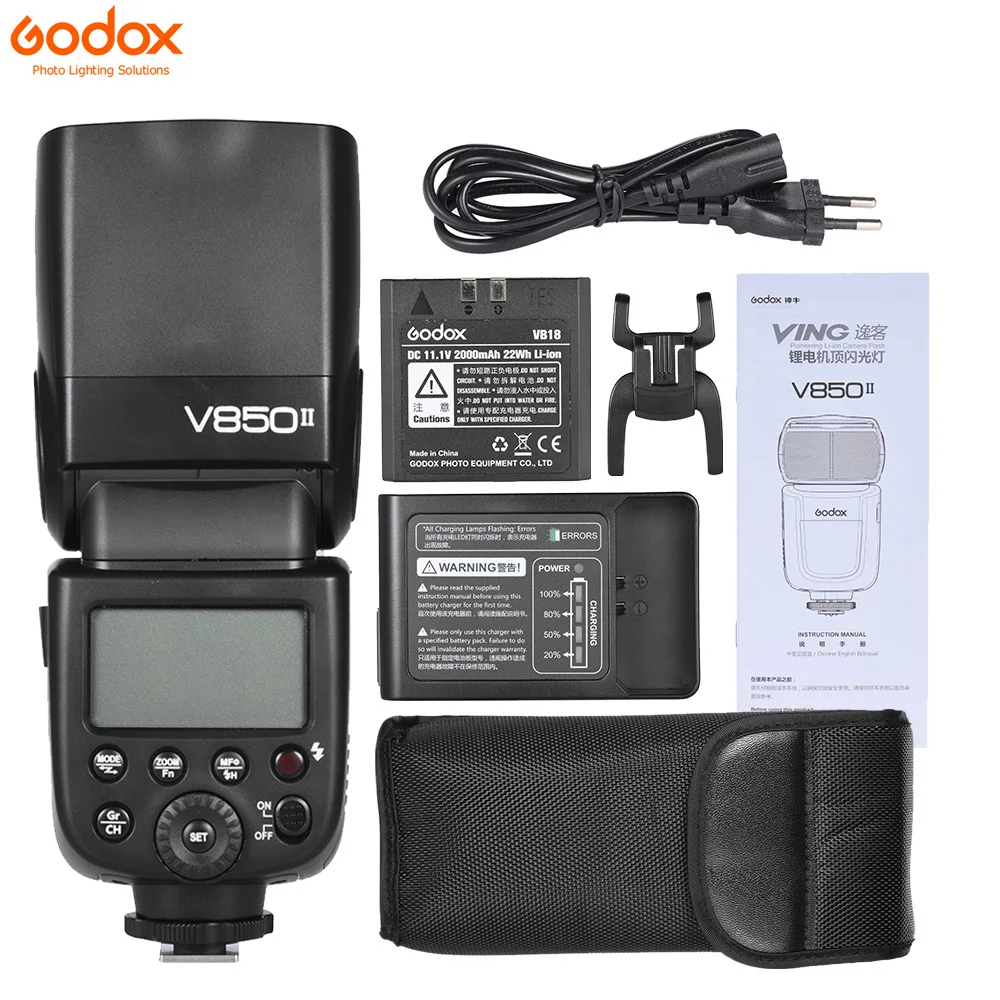 Godox V850II Camera Flash GN60 Built-in 2.4G Wireless X System 1/8000s HSS Off Speedlite for Canon Sony Nikon Pentax Olympas ﻿