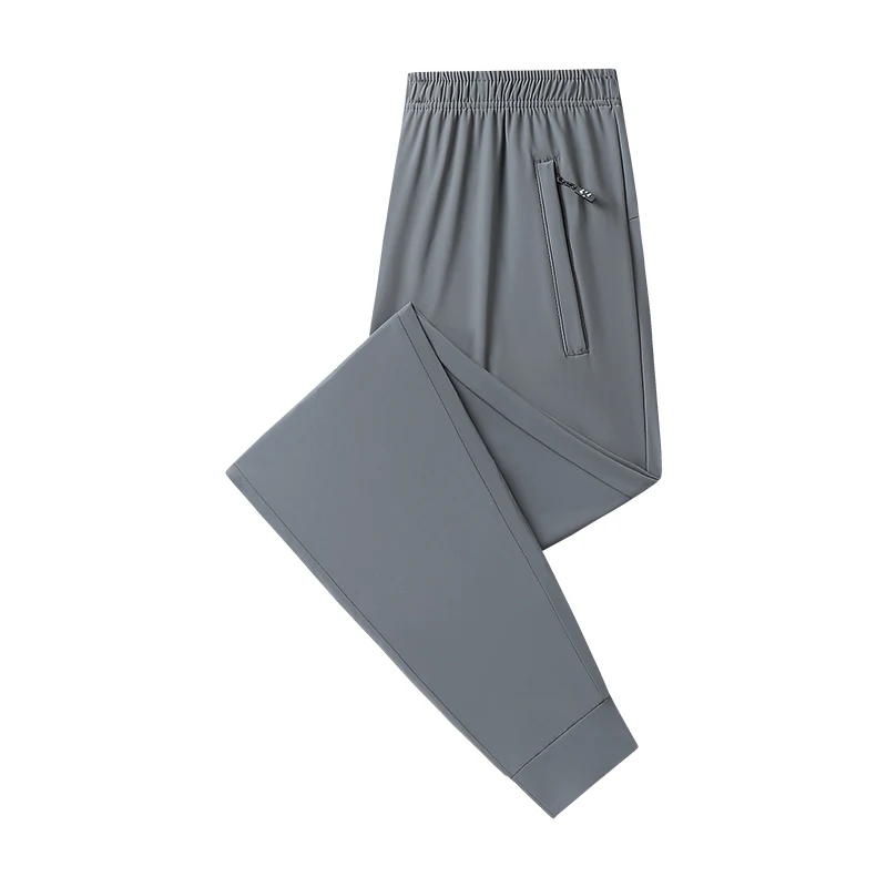 Summer Outdoor Fishing Casual Comfortable Breathable Quick Drying Straight Leg Pants for Men Fashionable Ice Silk Casual Pants