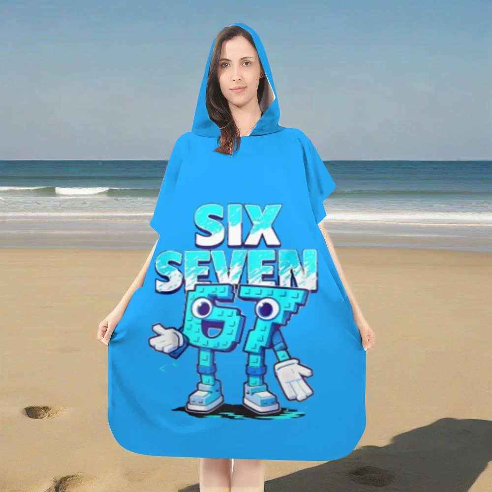 2D-Druck, personalisiertes 67 Cartoon-Strandtuch, schnell trocknend, leicht, für den Sommer, Pool, Strand
