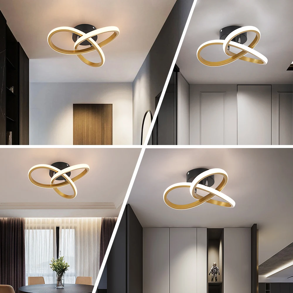 Modern Entrance Lighting Acrylic Led Ceiling Lamp Home Decor Twisted Chandelier Living Dining Room Nordic Aisle Corridor Fixture