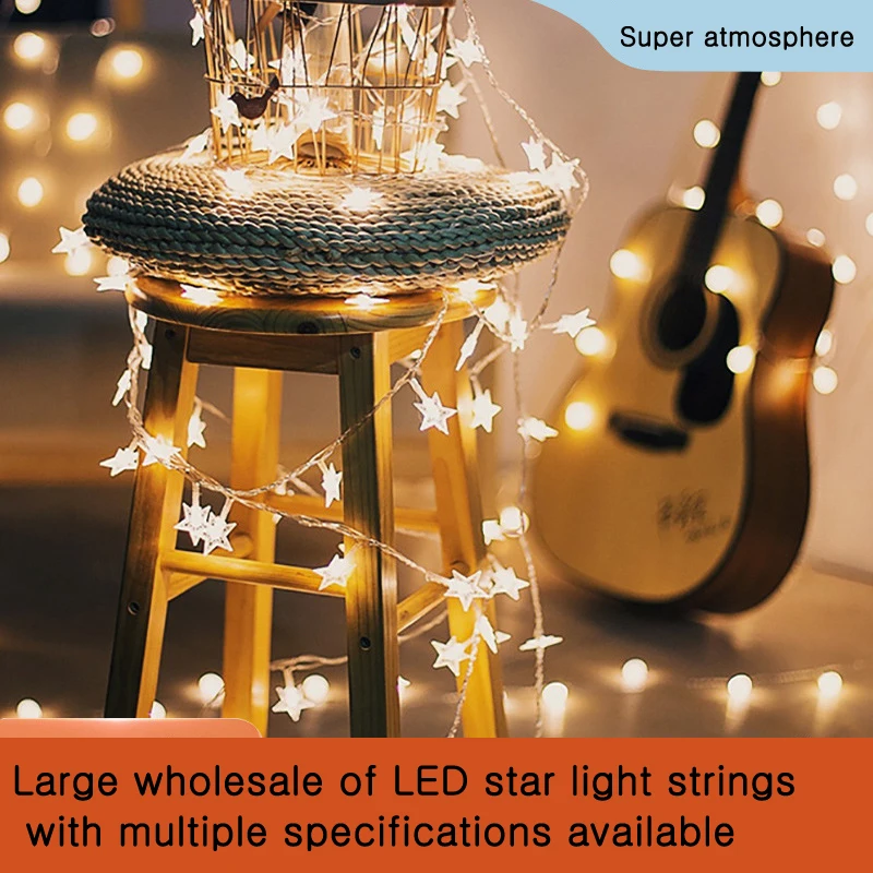Wholesale Of LED Light String Full Sky Star Colored Light Round Ball Light Outdoor Camping Waterproof Star Light String Light
