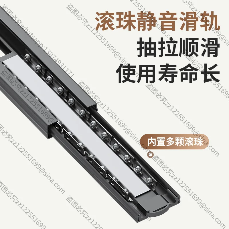 Suitable for Kitchen Basket Drawer Rack, Built-in Cupboard Basket, Dish Storage Rack, Pull-out Retractable Lager