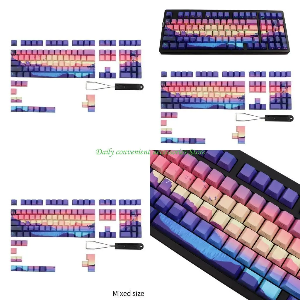 

97QB DoubleShots PBT Backlit Keycaps 124 Dreamlan DyeSub Keycap Side Engraving