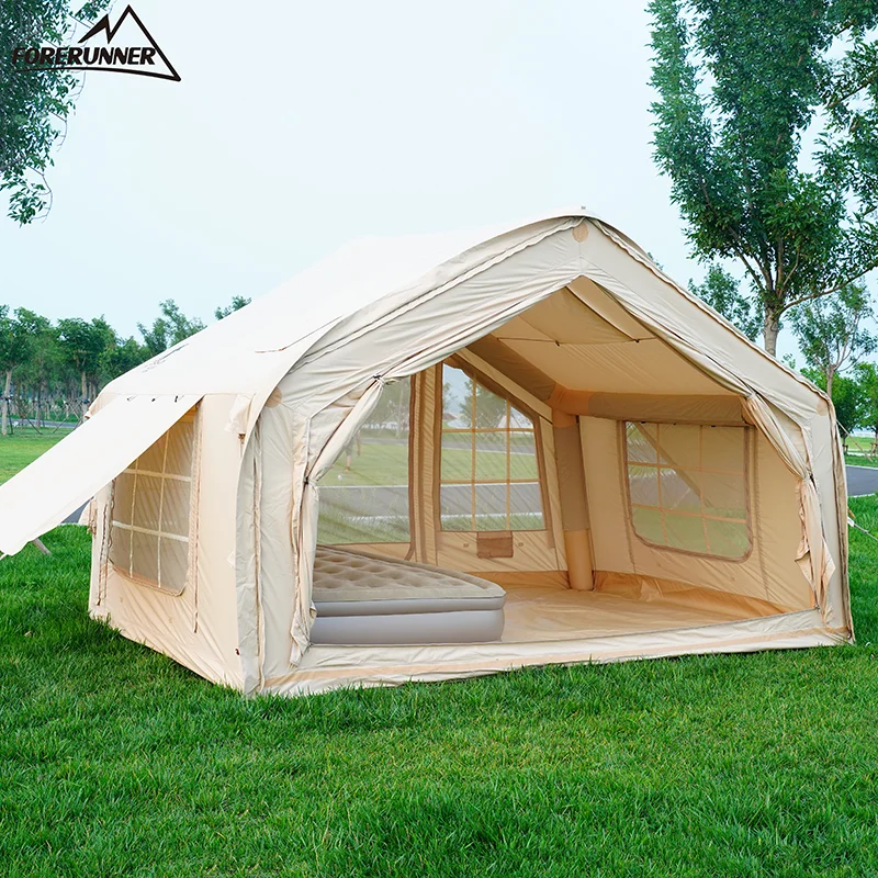 Factory Portable Luxury Air Tent Waterproof Sun Protection for Four Seasons Stable for 3-4 People Made Oxford PVC Cotton Fabric