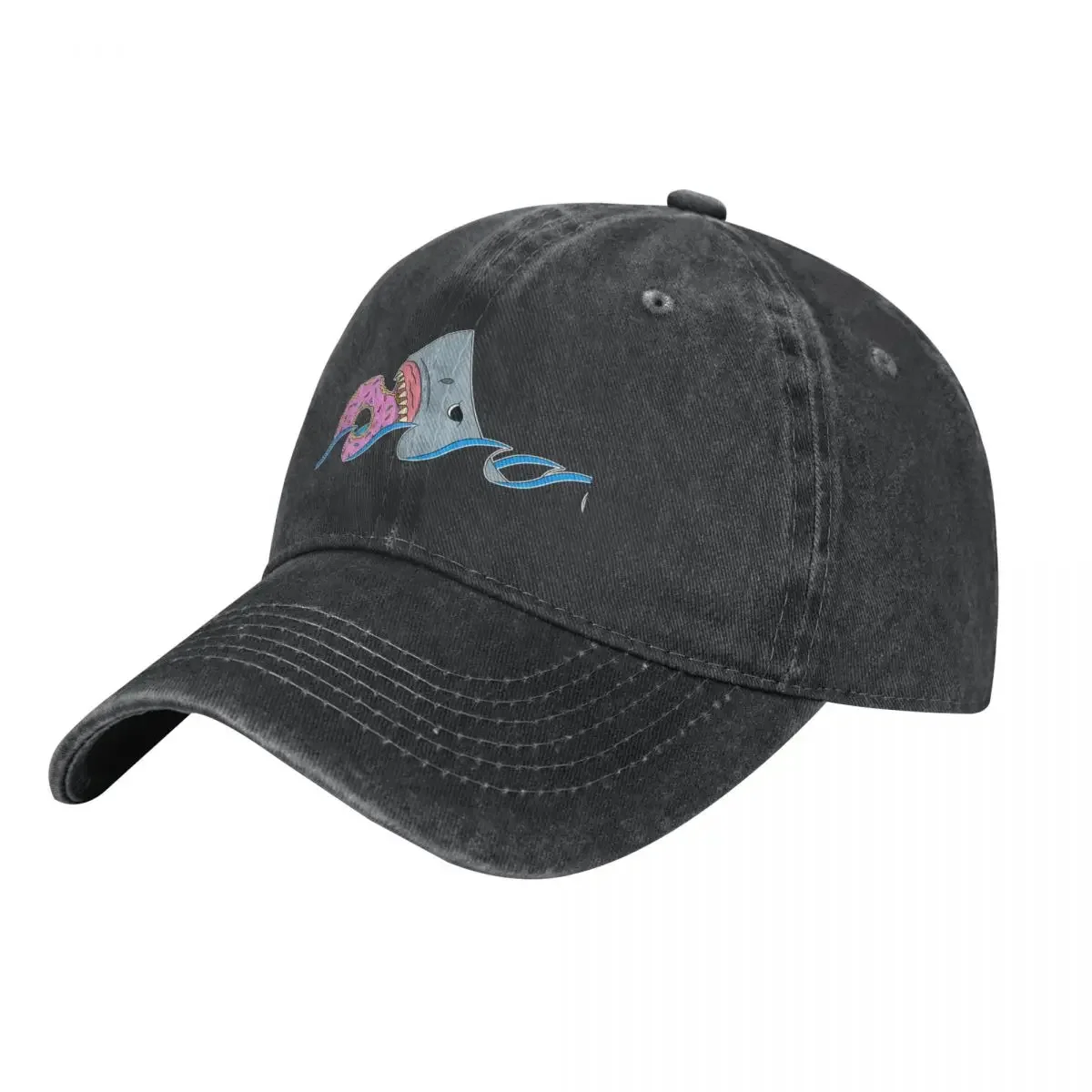 I eat what I want | Great White Shark eating a donut Cowboy Hat party hats |-F-| Hat Man For The Sun Mens Cap Women'S