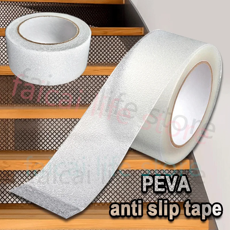 Anti-Slip Transparent Anti Slip Stair Strips Waterproof Grip Tape for Stairs Non-Slip Traction Grip Tape for Bathtubs,Pool Boats