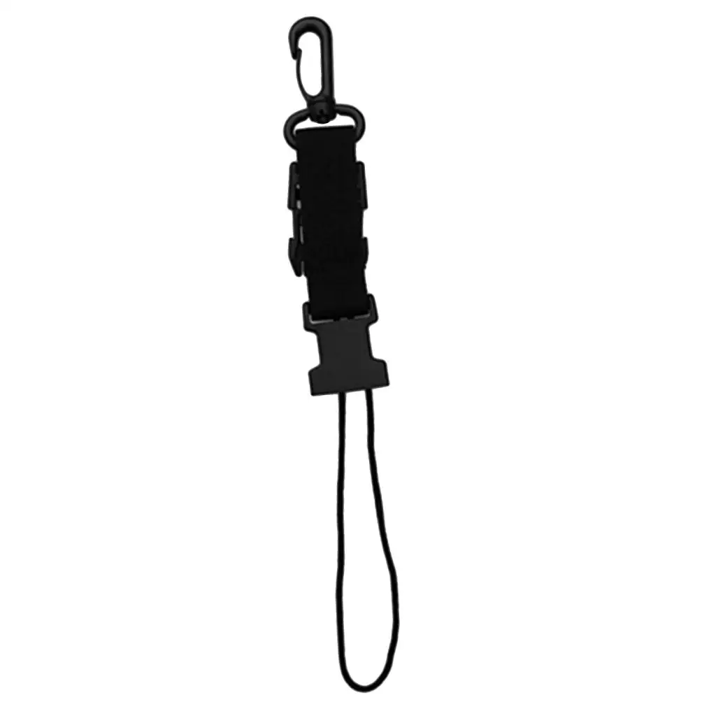 Diving Accessories Webbing Lanyard Strap Keeper with Plastic Buckle Snap Clip for Underwater Light SMB BCD Gear Organizer