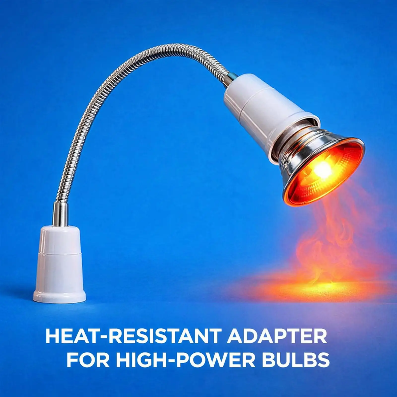 E27 Light Socket Extender Adapter, 360 Degree Adjustable E27 Lamp Rotating Base for Dark Garage