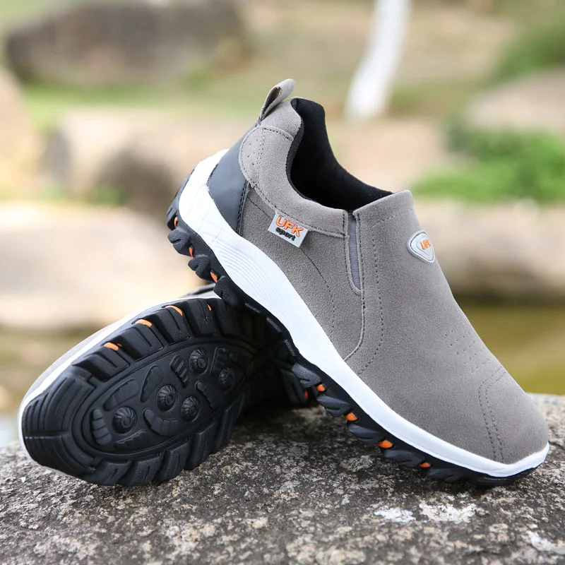 Nuevos zapatos informales, zapatillas de deporte para hombre, zapatos para caminar al aire libre, mocasines de otoño, calzado masculino de cuero de