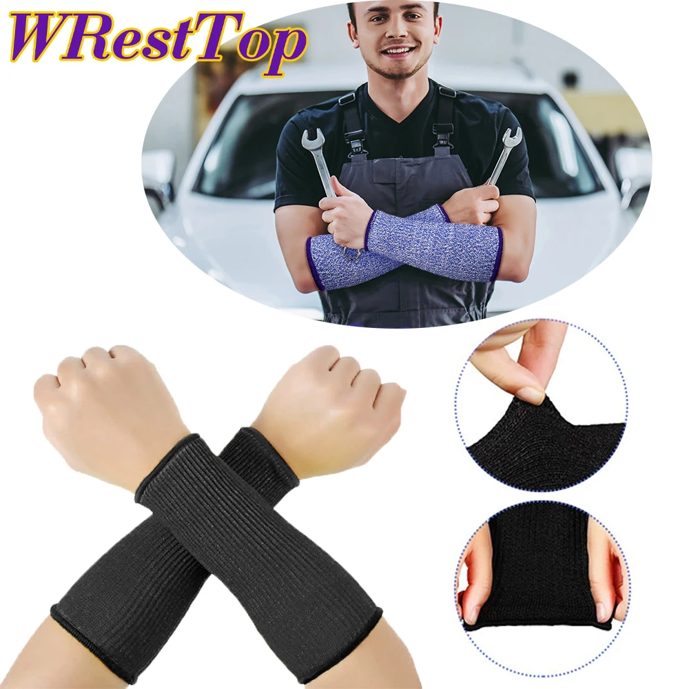 WRESTTOP 1Pair Arm Protectors Guard Sleeves Safety Protective for Thin Skin and Bruising Cut Resistant Forearm for Men Women