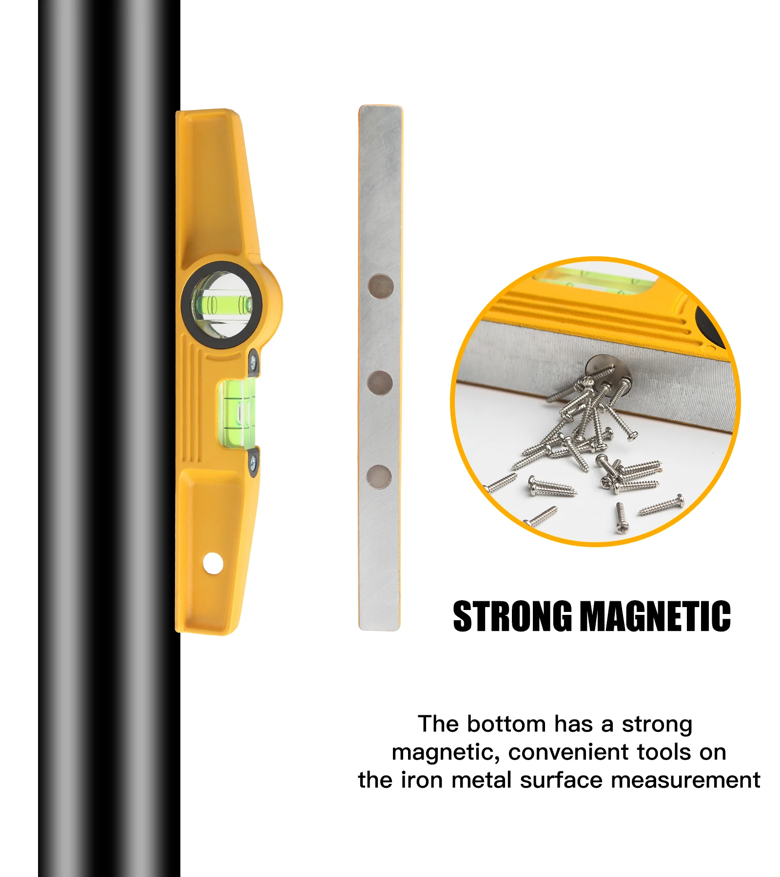 Rongpro Portable Magnetic Spirit Level High Precision Aluminum Construction Tool Measurement Bubble Level Gauge With cloth bag