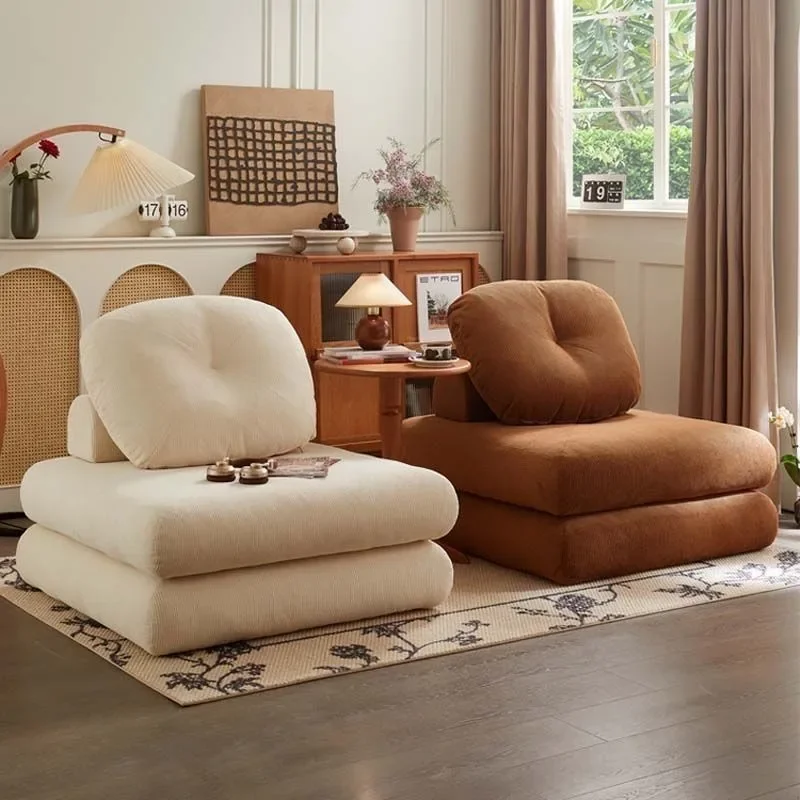 Princess Lazy Sofa Tofu Block Girl Small Apartment Bedroom Single Tatami Dismantling and Washing Fabric Sofas Home Furniture image 4