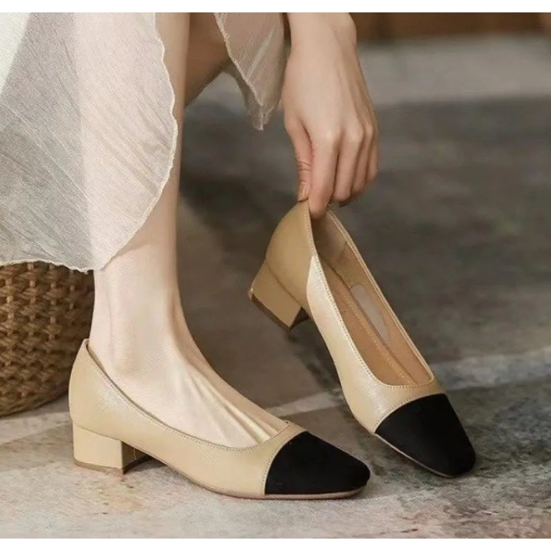 

New Leather Women's Heeled Single Shoes Sandals High Heel Chaussure Femme Zapatos Mujer Sandalias Sapatos Pumps Formal Shoes