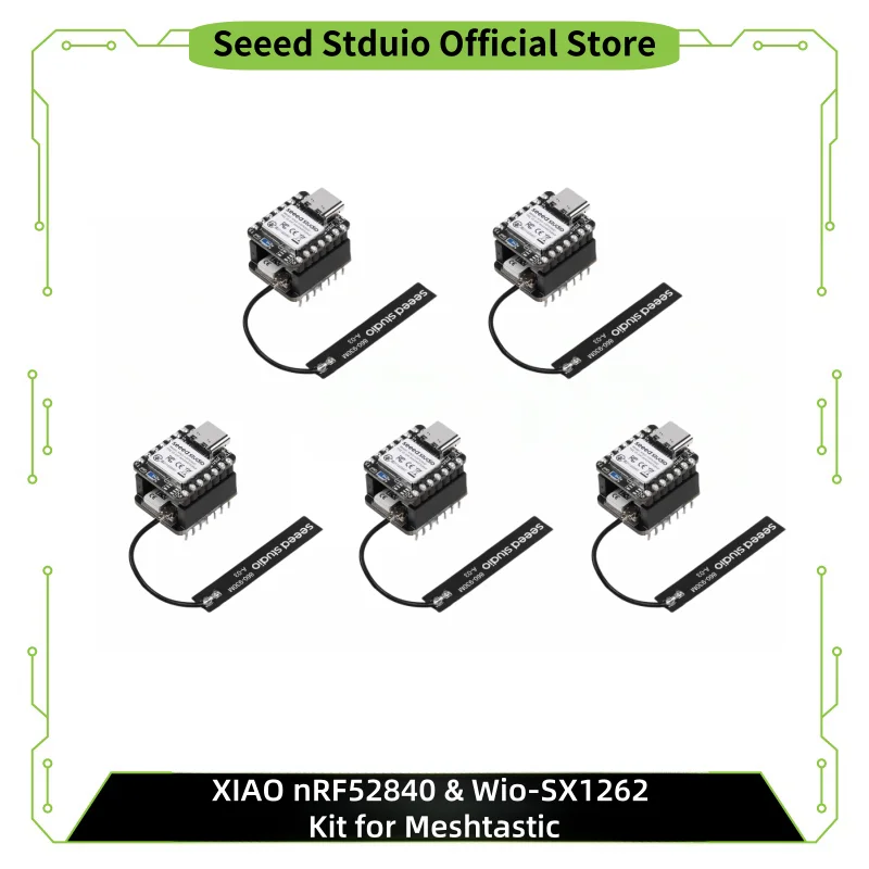 XIAO nRF52840 & Wio-SX1262 Kit for Meshtastic, 868MHZ, 915MHz