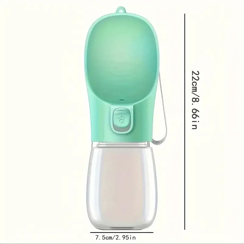휴대용 애완 동물 여행 물병, 작은 대형견 그릇 용품, 내구성 야외 산책 강아지 고양이 음주 제품, 300ml