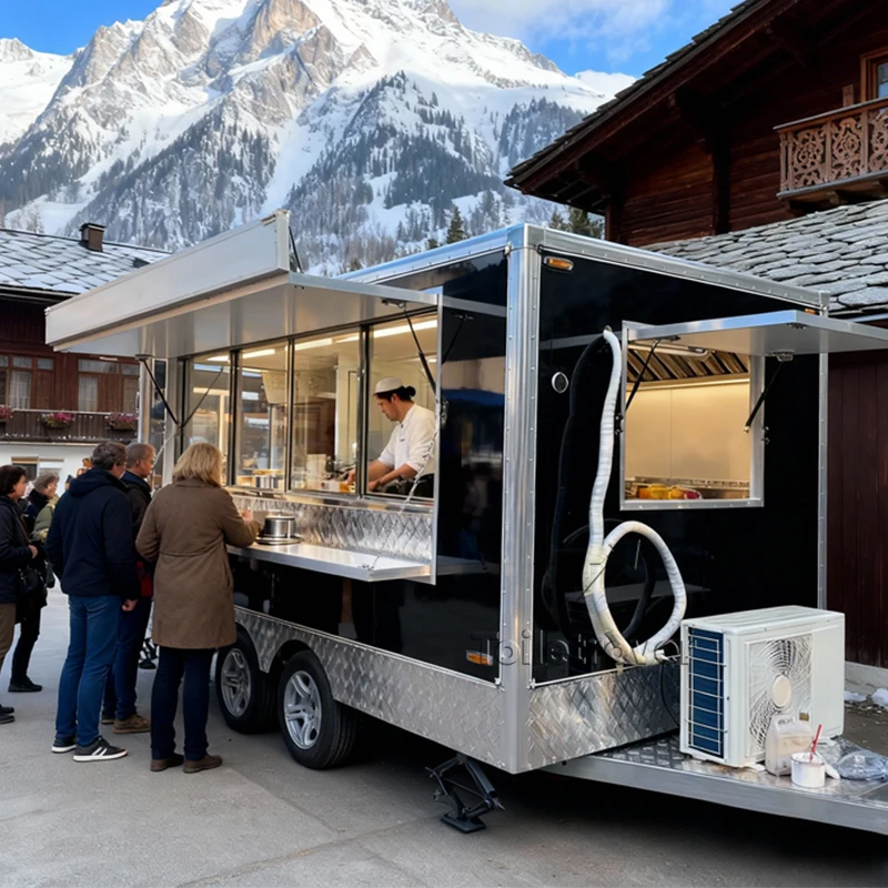 

Custom-Made Concession Food Trailer Smoker Bbq Mobile Food Truck Fully Loaded Food Truck Trailer with Concession Window