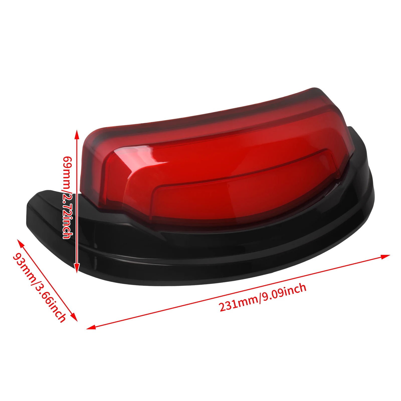 Motorcycle Fender Tip LED Light Rear Brake Running Taillight Lamp For Harley Touring Street Electra Road Glide FLHR Ultra 14-23