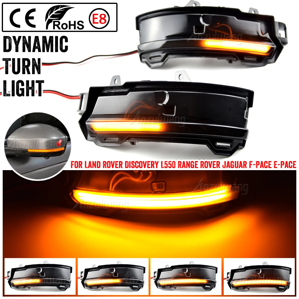 LED Dynamic Turn Signal Light Blinker Indicator For Land Rover Evoque Discovery Sport Jaguar F-Pace Car Side Mirror Lamp
