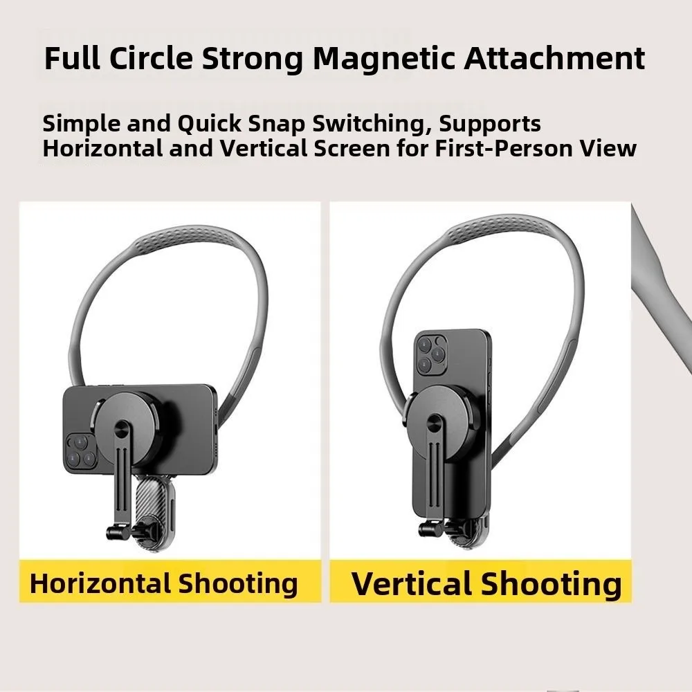 Portable Quick Release Magnetic Neck Mount Hand Free Universal Mobile Holder Shooting Bracket for Phones