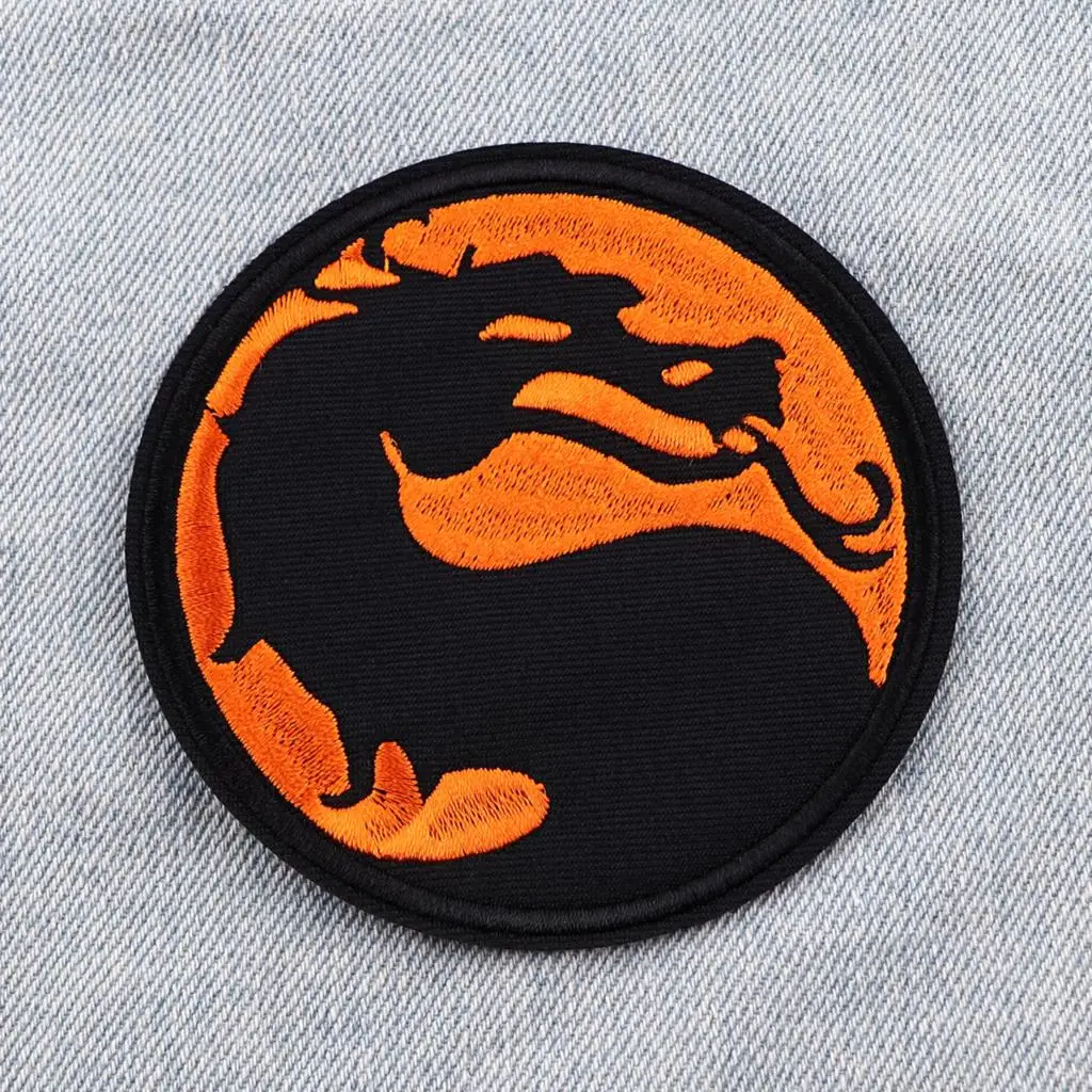 Straßen spiele Cartoon Patch Drachen gestickte Patches für Kleidung DIY Eisen auf Patches für Kleidung Patch Aufkleber