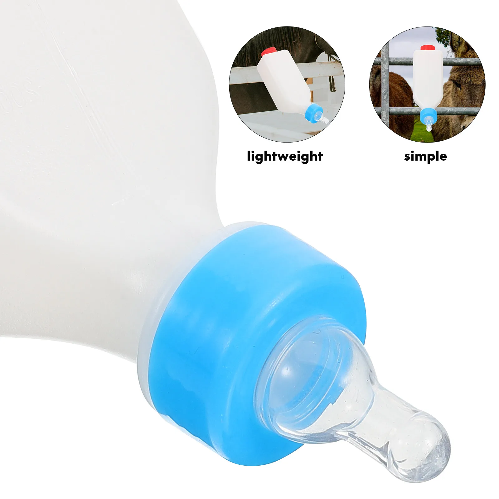

2Pcs Hanging Livestock Nursing Bottle 500ml Simulated Feeding Experience Feeding Container Lamb Goat Milk Feeder