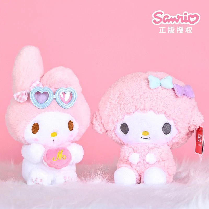 Peluche pianoforte autentico Sanrio Hello Kitty My Melody Kuromi Cinnamoroll Cartoon Student Zaino Decorazione pendente Regalo per ragazza