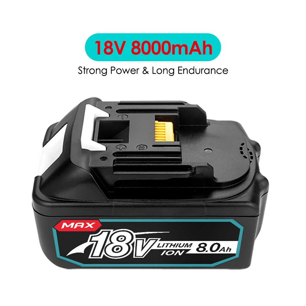 100% original makita 18v 8000mah recarregável ferramentas elétricas makita bateria com led li-ion substituição lxt bl1860b bl1860 bl1850