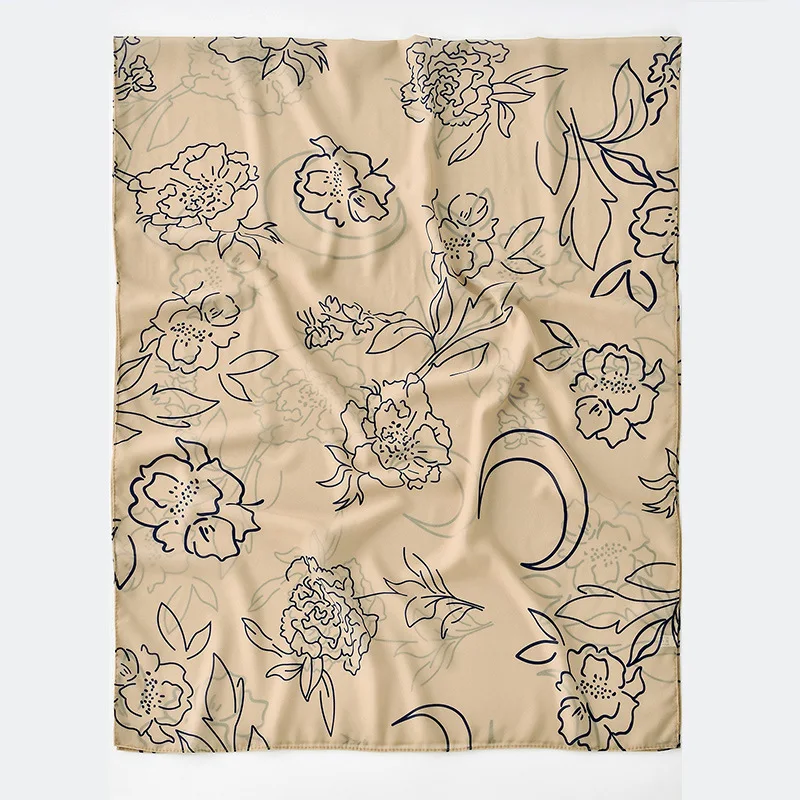 

Новый дизайн, шифоновый шарф с цветочным принтом, хиджаб для женщин, длинный элегантный женский простой универсальный легкий дышащий тюрбан на голову