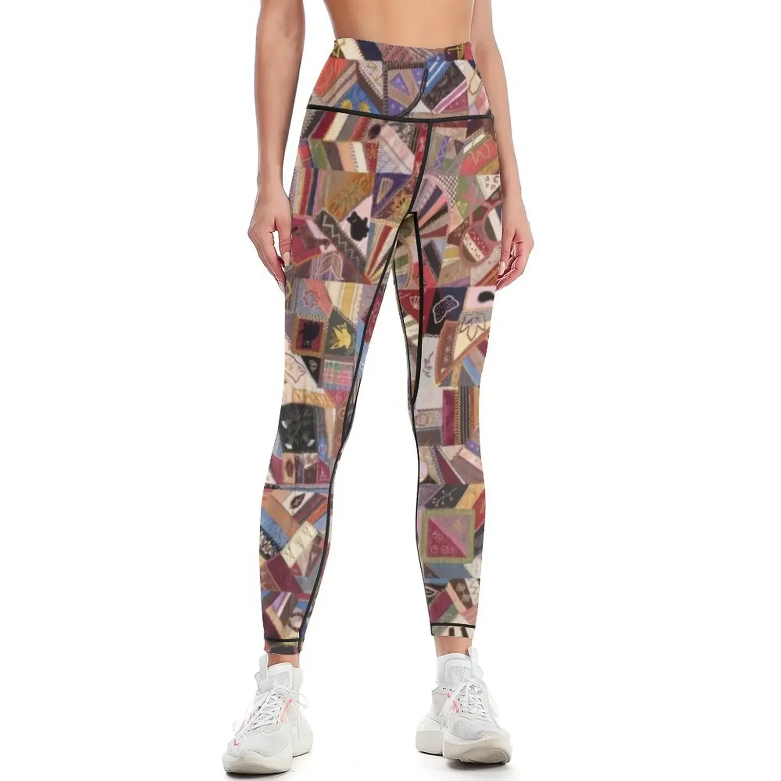 

Crazy Quilt Leggings leggins push up woman sports for push up Women's high waist Women sportwear Womens Leggings