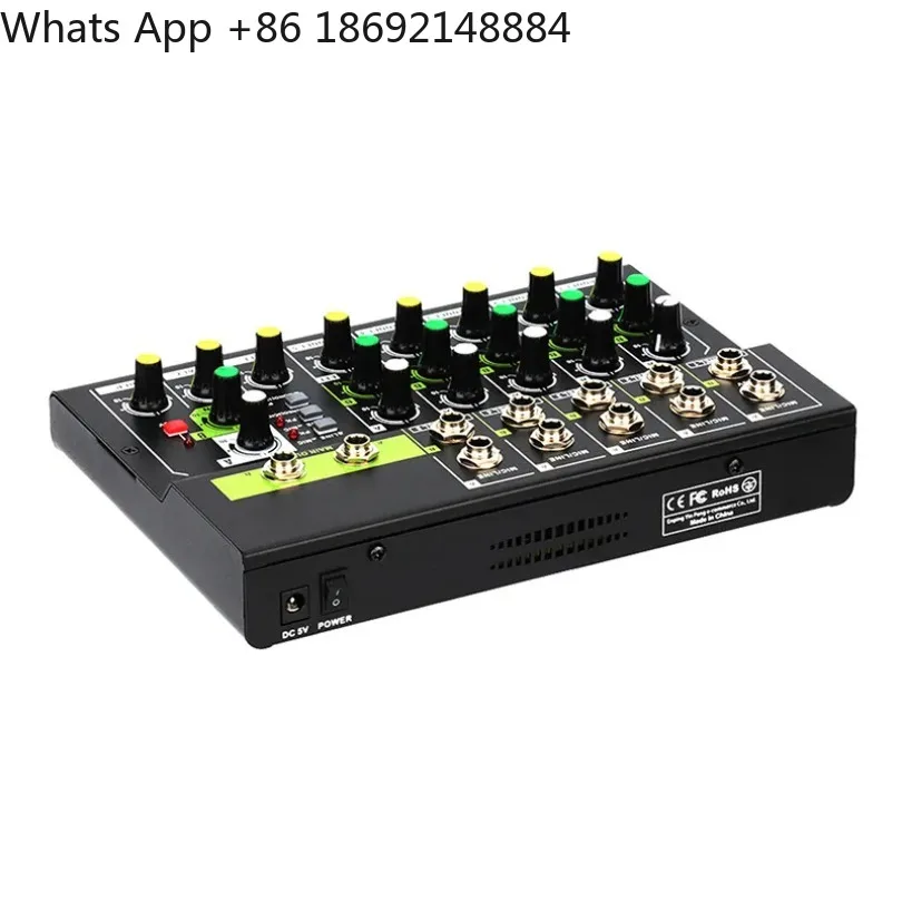 Factory Direct Portable Outdoor 10-Way Mixer Professional Stage Household Small Fader Reverb Effect