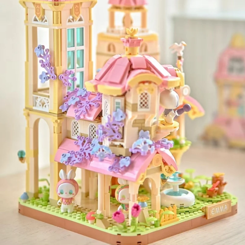 EMMA سيكريت فورست سلسلة اللبنات حلم القلعة الربط نموذج المفروشات المنزلية ألعاب تعليمية هدية عيد الميلاد