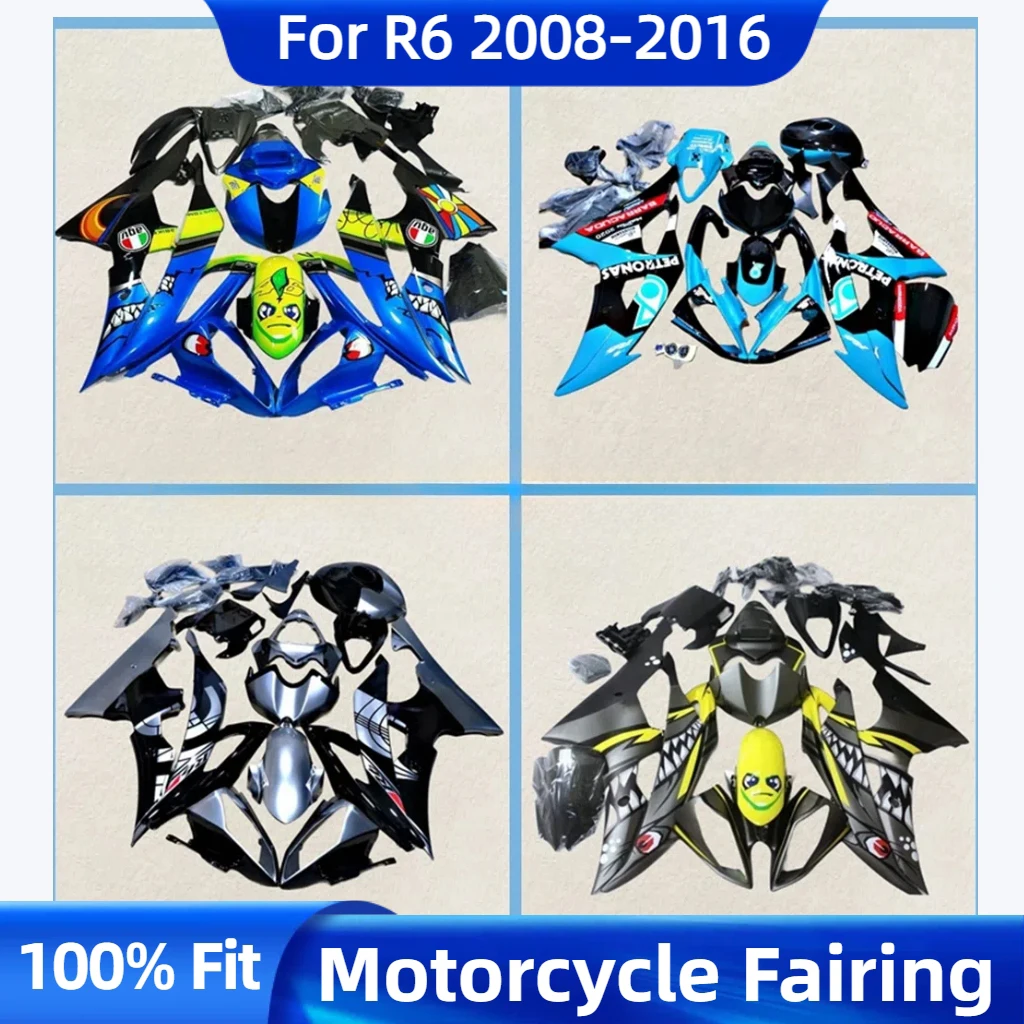 New ABS Whole Motorcycle Fairings Kits For Yamaha YZF-R6 YZF 600 R6 2008 2009 2010 2011 2012 2013 2014 2016 Injection Bodywork