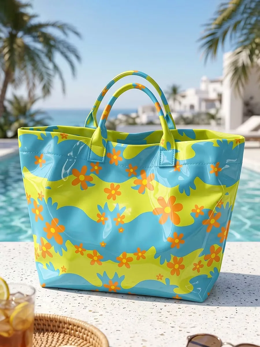 3d-プリントキルティング防水キャンバスバッグショルダーバッグショッピングトートバッグハンドバッグ旅行ビーチハイキングキャンプ