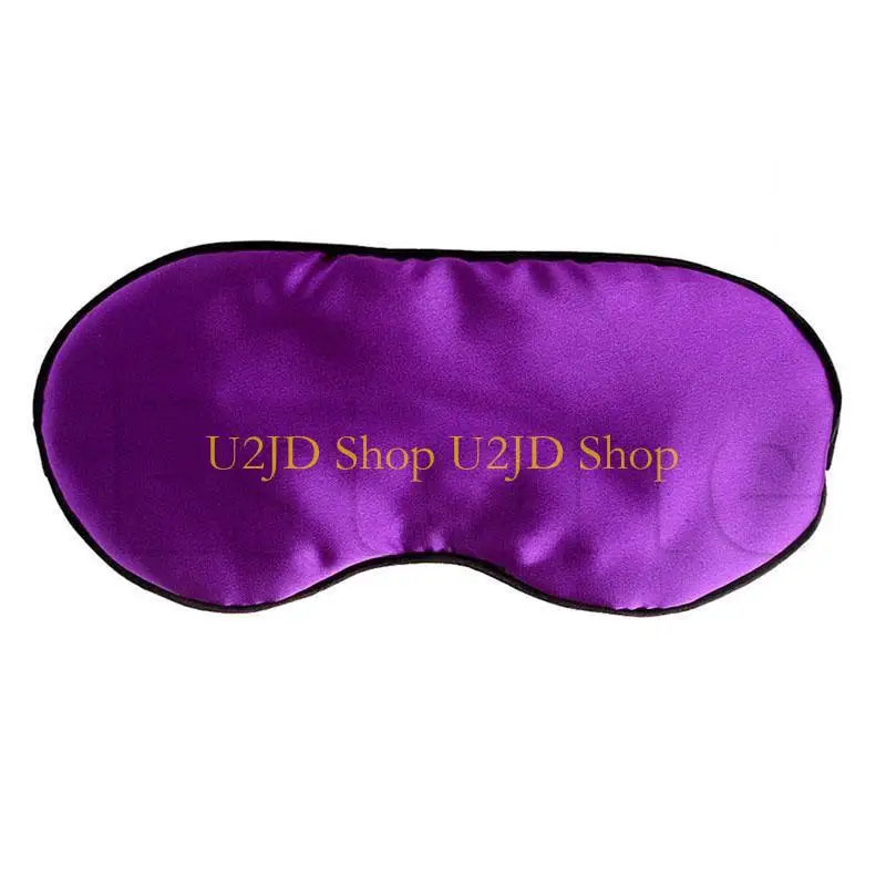 U2JD 1PC New Silk Sleep Eye Mask Padded Shade Cover Travel Relax Aid Blindfold