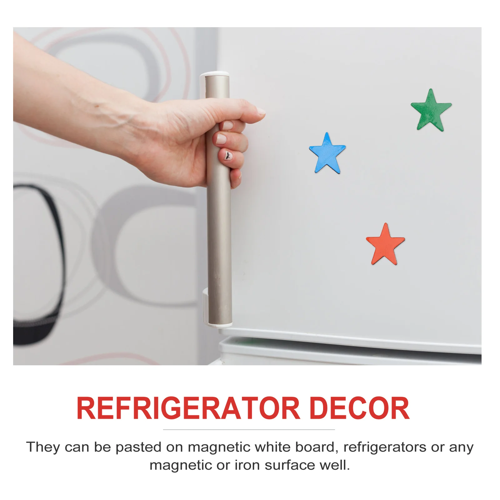 

40Pcs Star Magnets Refrigerator Magnetic Stickers Rainbow Colorful Fridge Decor Educational Preschool Home Life