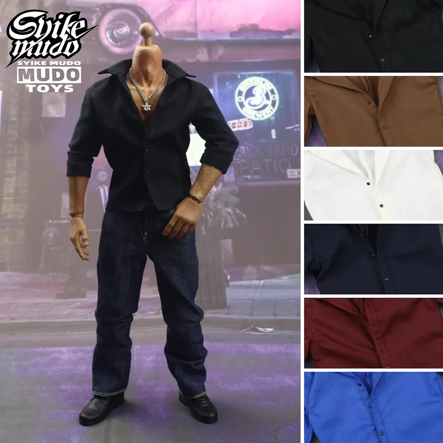 

Мужские аксессуары SKM021 1/6, модная одежда, рубашка с открытым вырезом, повседневная модель для 12-дюймовой экшн-фигурки, куклы, игрушки