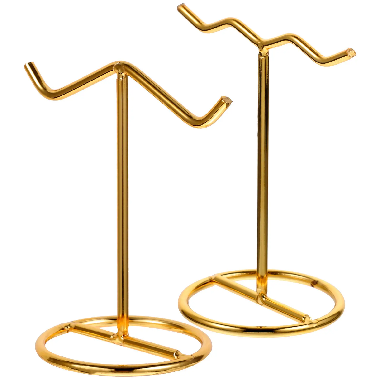

2Pcs Metal Jewelry Stand Gold Iron Jewelry Display Stand for Earrings Necklaces Bracelets Organizer Home Desktop Decorative
