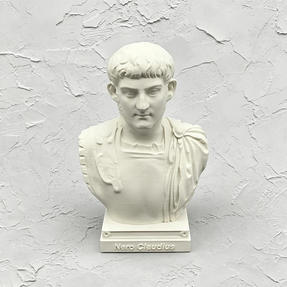 10cm/15cm/25cm Statues of Roman Emperors Nero 3D Printed PLA Bust Sculpture Model Decoration Figurine Home Ornament Craft