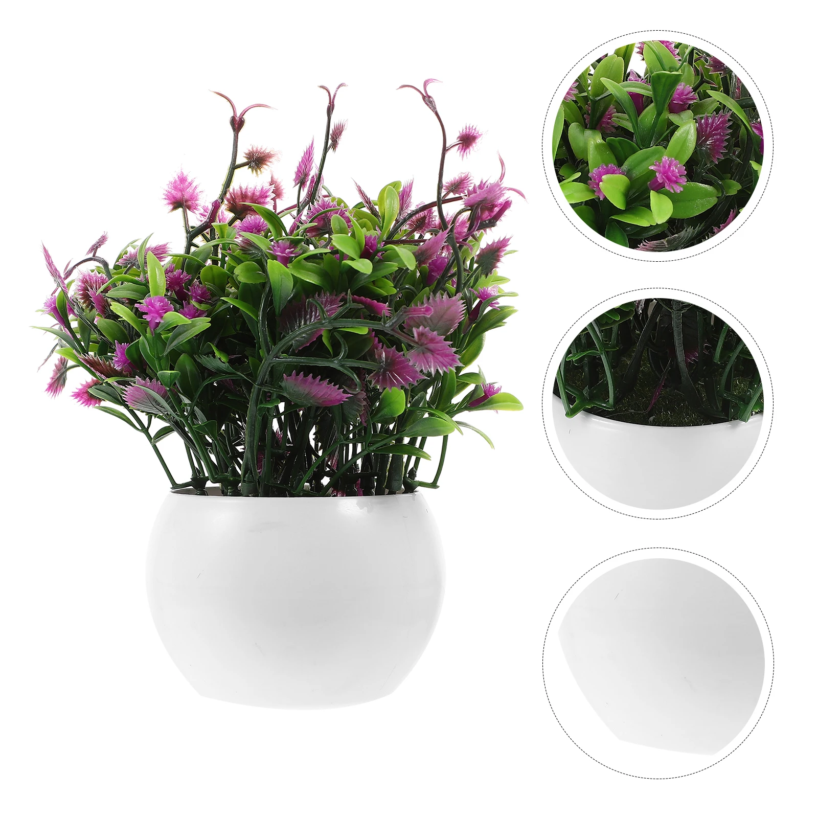 

Simulation Bonsai Artificial Plants Plastic Flower Home Decor Indoor Decoration Semi Circle Lily Lotus Color Tabletop Potted