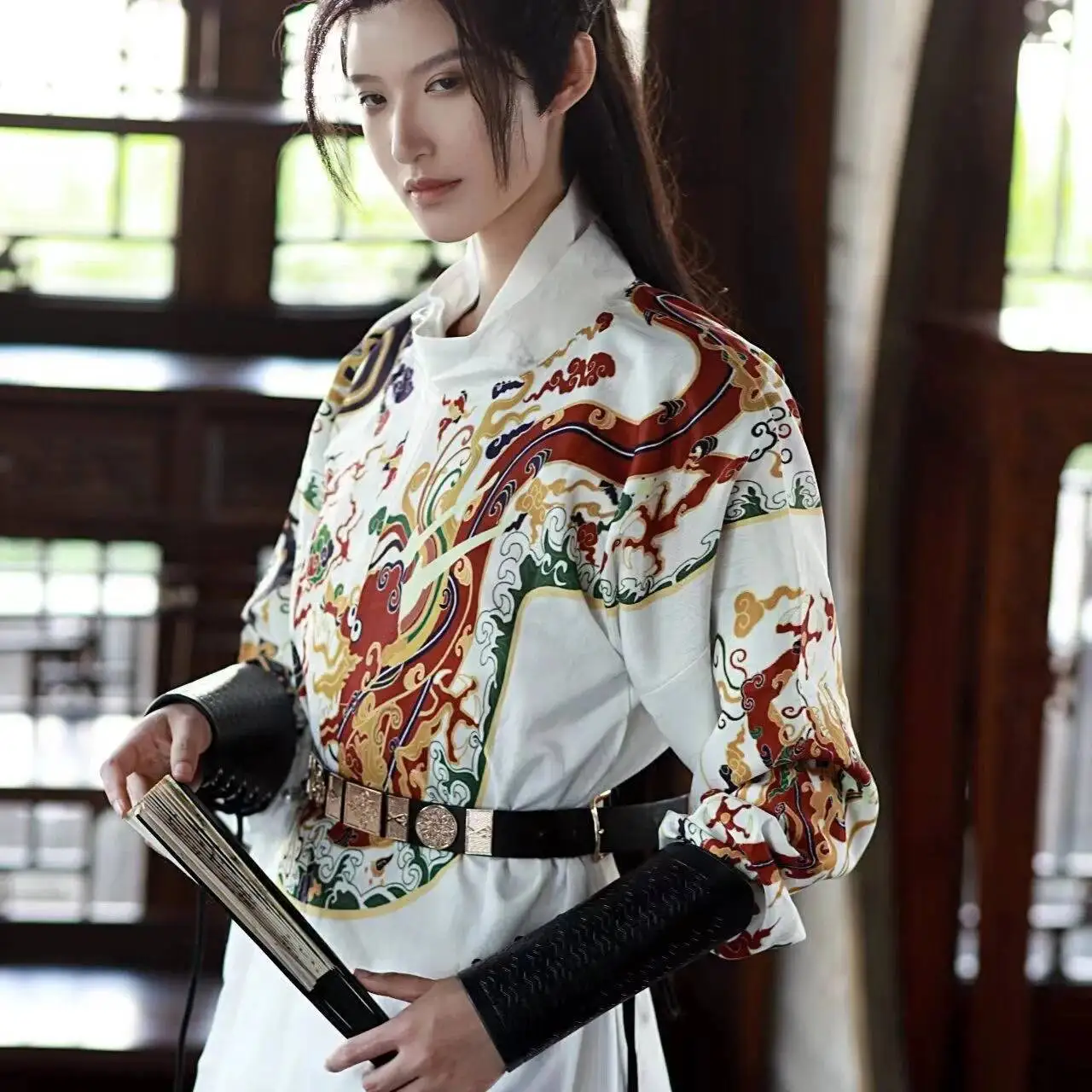 Chinese Dragon Ming Dynasty Robe National Hanfu Black Gold Ancient Costume hanfu Men Clothing Traditional Robe Stage Cosplay