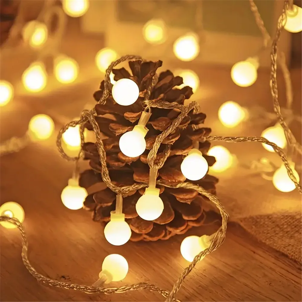 

Small Ball Fairy Lights Globe String Lights Battery Operated for Garden Christmas Bedroom Wedding Halloween Camping Tent Decor
