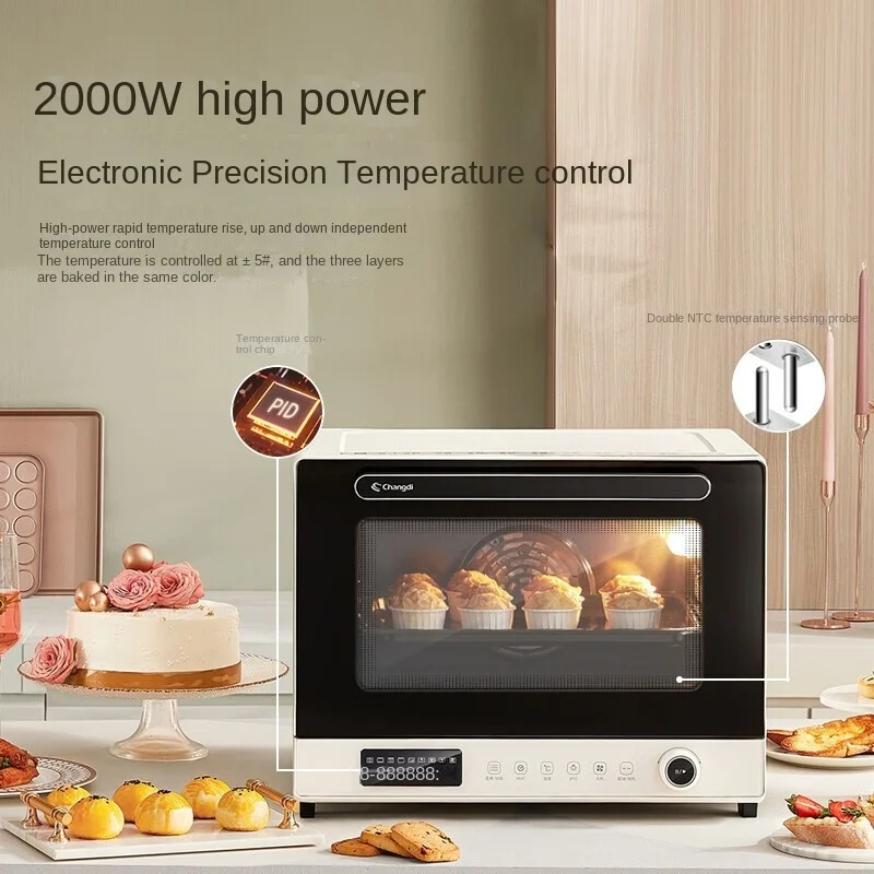 Household Electric Oven Wind Oven Open Hearth Multifunctional 40L Electric Oven Enamel Inner Liner Three Layers FC40E