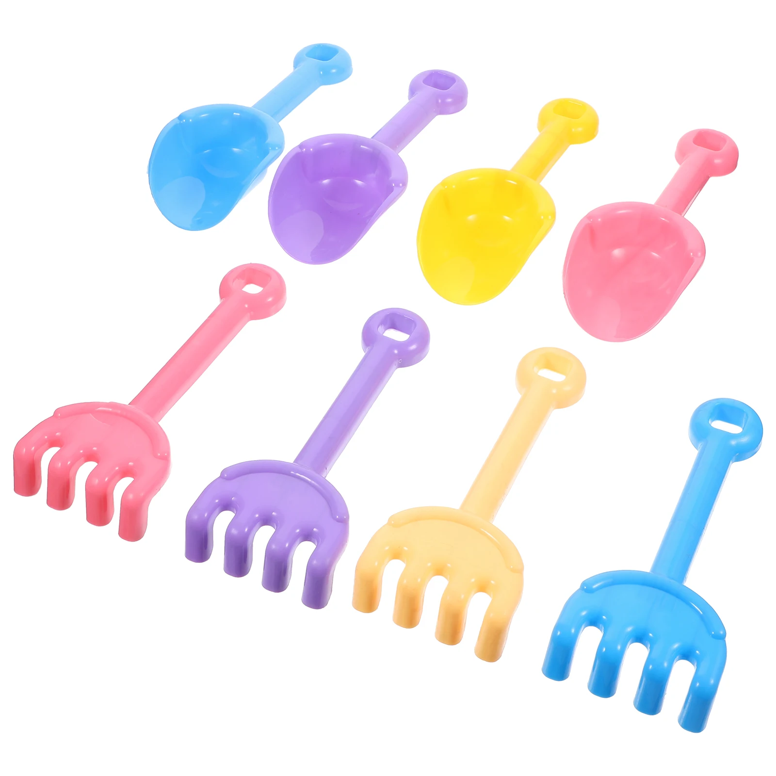 Outils de piscine de sable, pelles en plastique, jouets légers pour enfants, jeu de plage, creuser, jardinage, Design créatif amusant, dur, 8 pièces