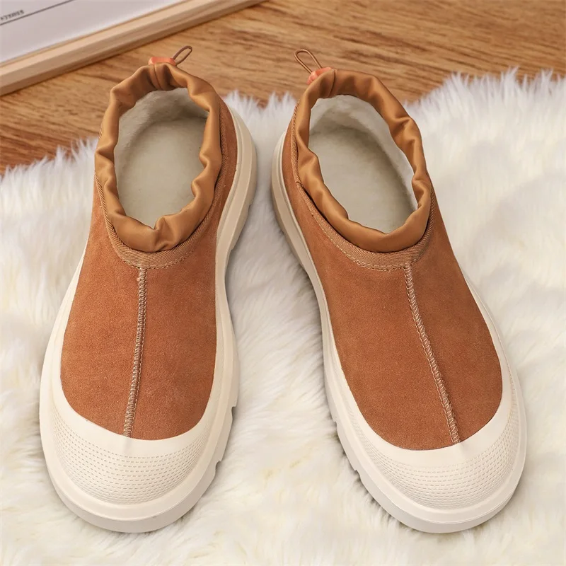 

Couple's Large-sized Autumn and Winter Fleece Short Fur Warm and Anti-slip Shallow-mouthed Lightweight New Snow Boots